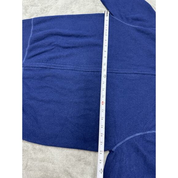 L.L.Bean Men’s 100% Cashmere Full Zip Sweater Jacket Blue Size Large - Picture 6 of 8